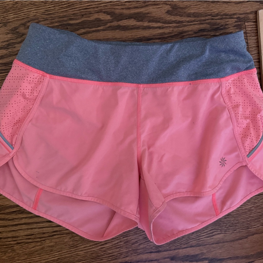Athleta Pink and Gray Women's Athletic Shorts